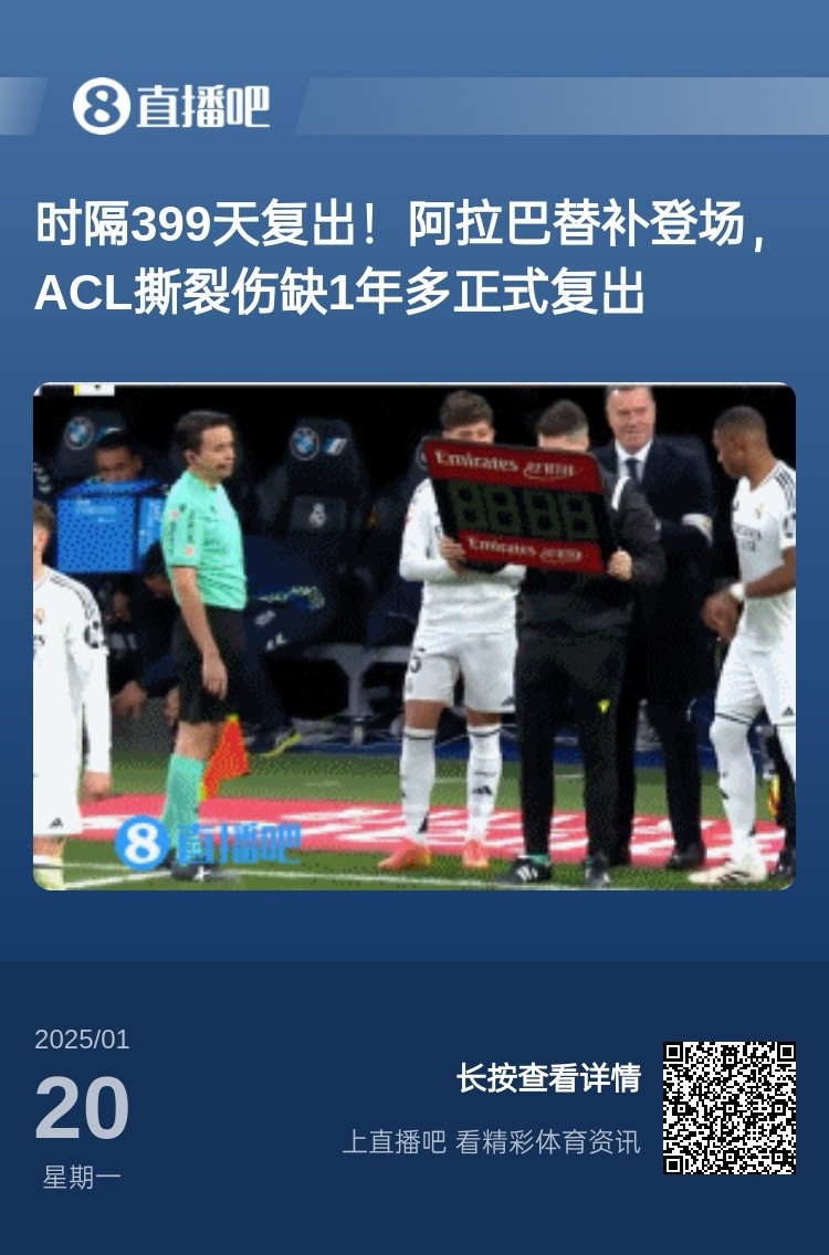 劉星也成玻璃人了！阿拉巴重傷399天后復出，時隔15天又遭遇傷病