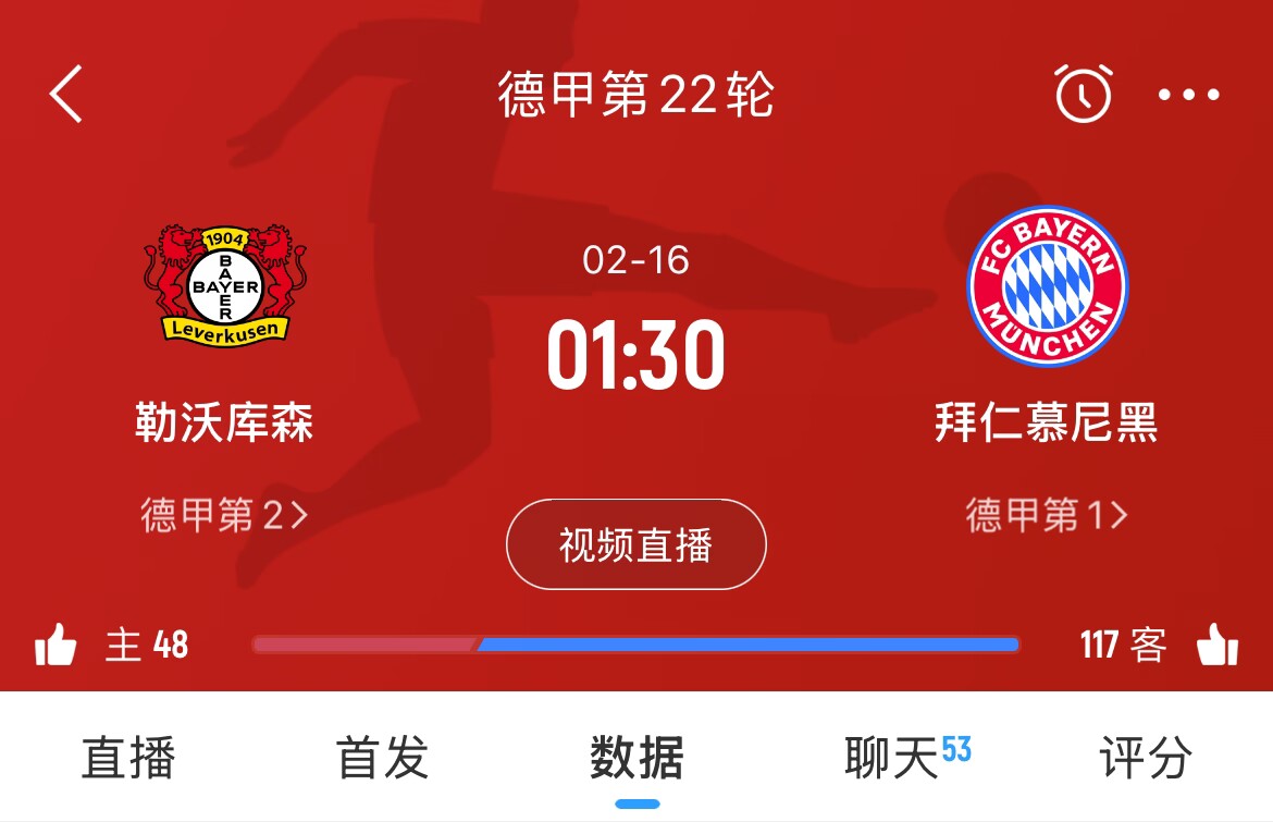  下輪決定冠軍？拜仁下場德甲將客戰(zhàn)勒沃庫森，若取勝將11分領(lǐng)跑