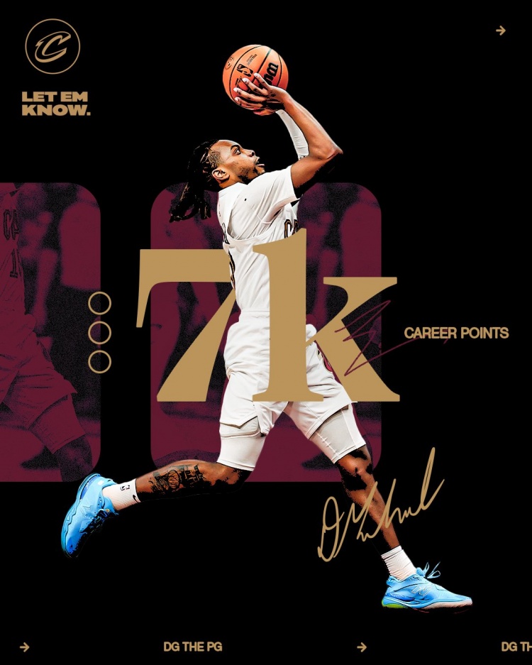  未來可期！加蘭騎士生涯得分達(dá)到7000分 隊(duì)史第11位！